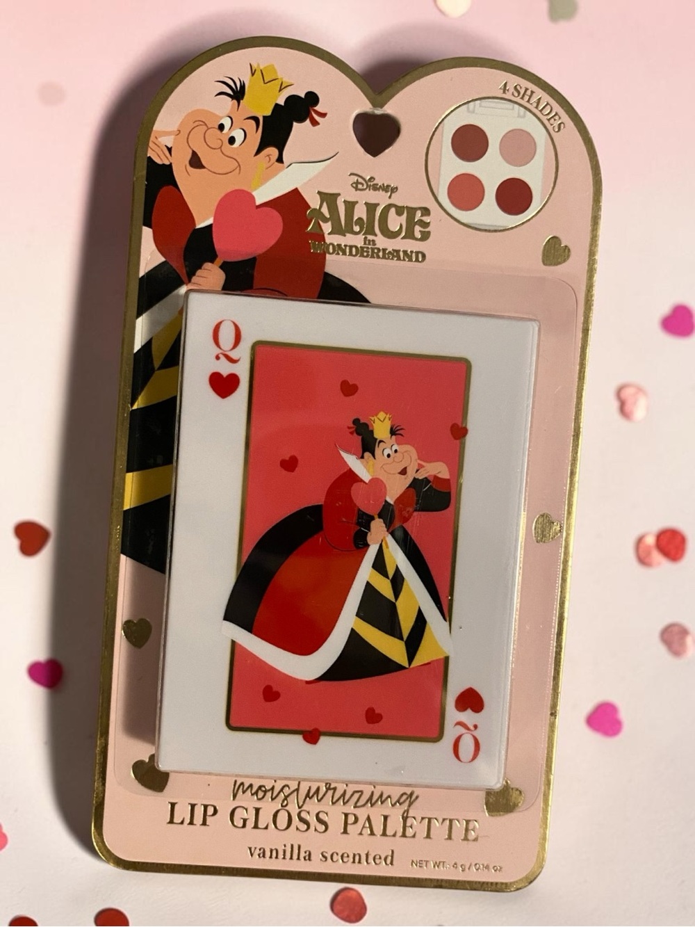 Disney Alice in Wonderland Queen of Hearts Lip Gloss Palette - Pink/Red/Gold